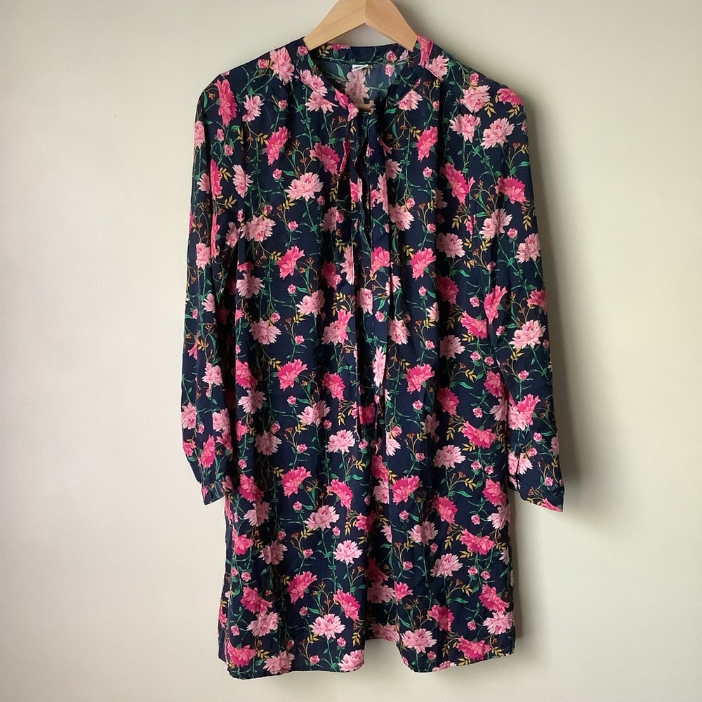 Old Navy Womens Floral Print Long Sleeve Tunic Dress Size Small